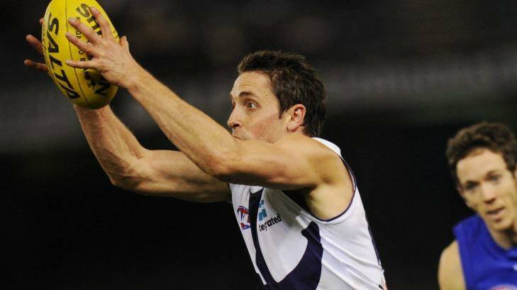 With his strong marking skills, Luke McPharlin is a very realistic option for the Dockers' forward line. Photo: Vince Caligiuri