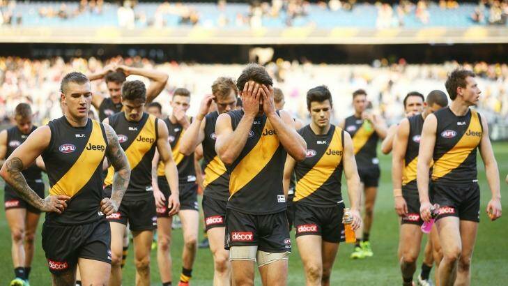 The fallout has begun at Tigerland after a disappointing season and Saturday's smashing in Sydney. Photo: Scott Barbour