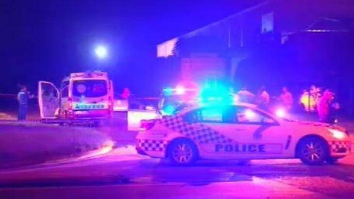 A man has died after a stabbing in an industrial area in Brisbane's south overnight. Photo: Nine News / Twitter