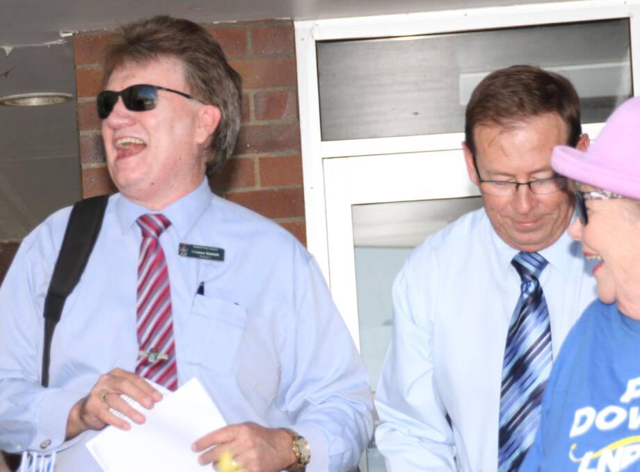 Brothers-in-law: Redland City Councillor Lance Hewlett, left, and Redlands MP Peter Dowling. 