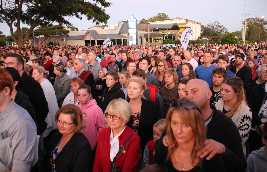 April 25 - Massive crowds turned out for the Anzac Day dawn service at Cleveland.
Photo by Chris McCormack