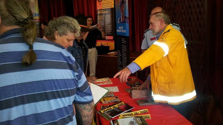 Straddie residents register their interest in joining a Rural Fire Brigade on the island. Photo by Stephen Jeffery.