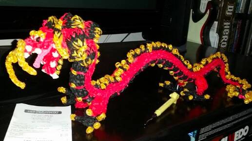 Chinese dragon made of loom bands