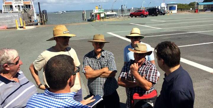 Cleveland residents speak about the project during a public consultation at Toondah Harbour last year. 