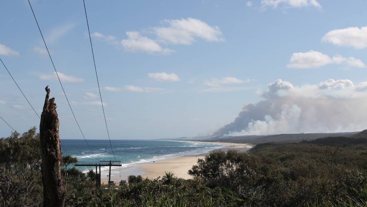 january 1 -  Stradbroke Island bush fires.
Photo: Brian Hurst