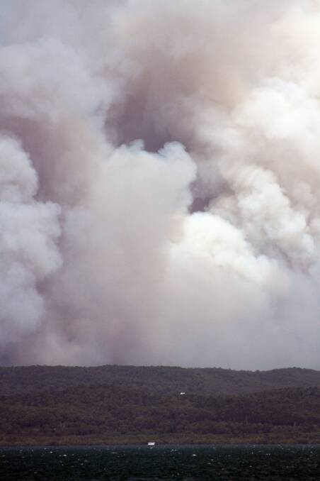 january 3 - Stradbroke Island bushfires burning.
Photo by Chris McCormack