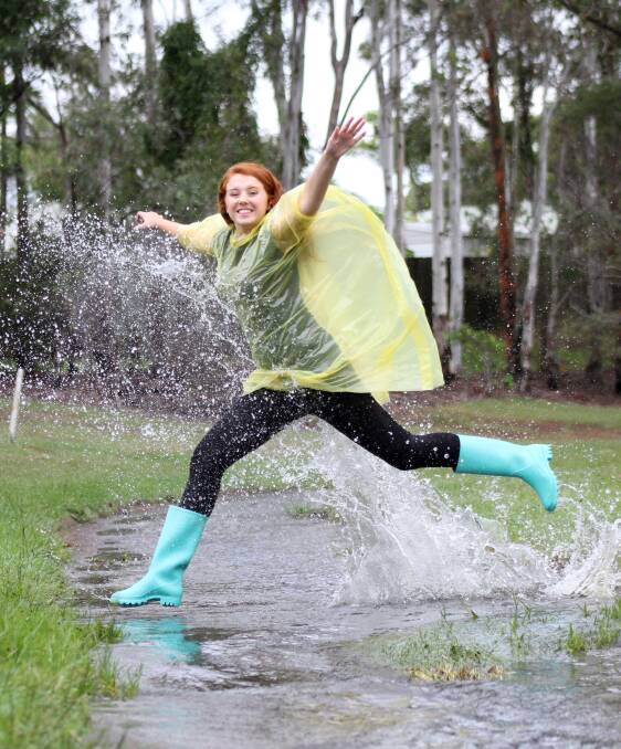 March 28 - Erin Elworthy, 19 of Thornlands has fun jumping the Crystal Waters reserve overflow in Thornlands after the recent rain.
Photo by Chris McCormack
