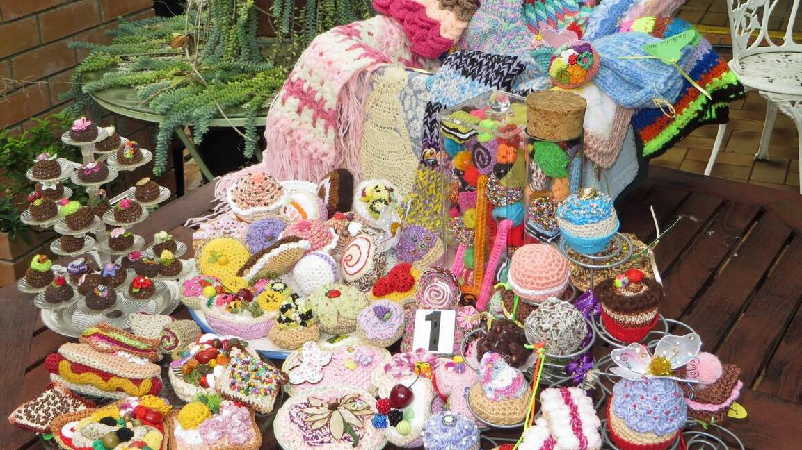 Leticia and Janette's art includes a range of knitted and crocheted replica sweet treats.