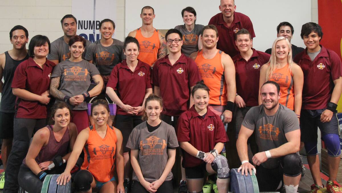Part of the Cougars Weightlifting Club contingent representing Queensland at the Olitek National Championships this weekend.