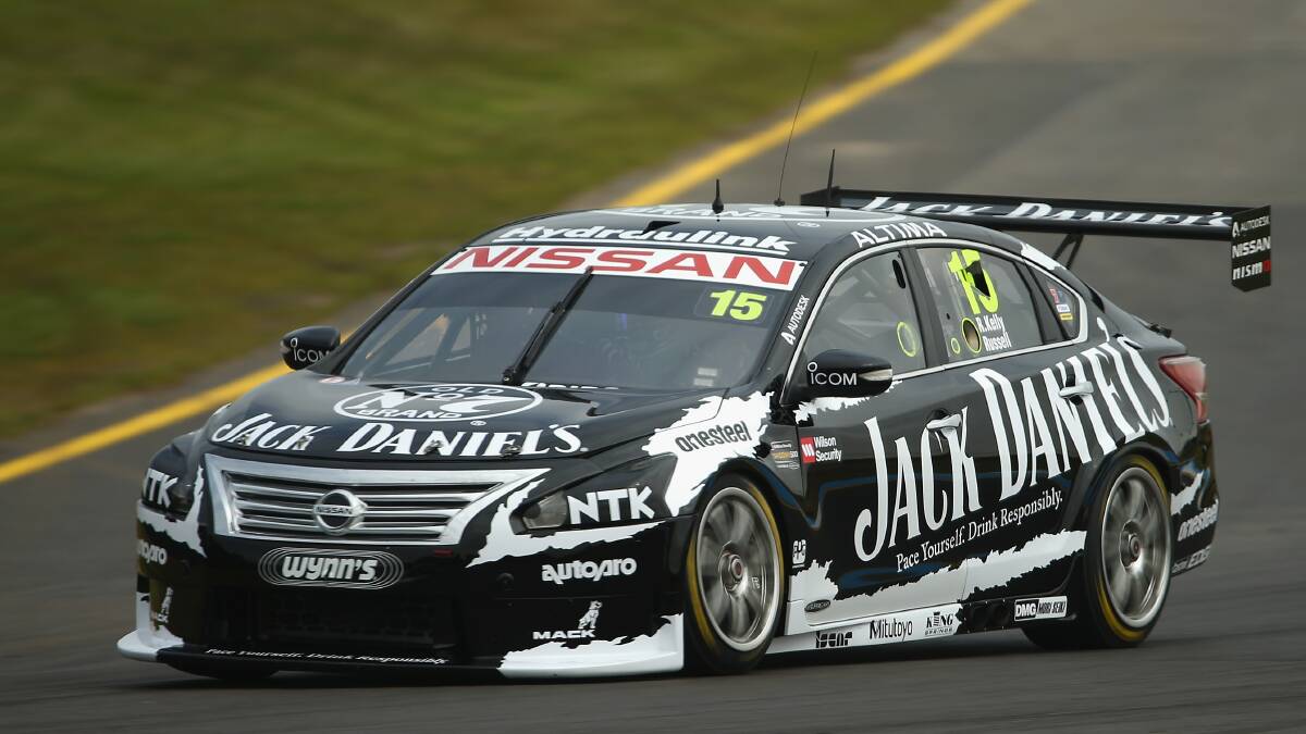 The Jack Daniel's number 15 Nissan Altima that David Russell will co-drive with Rick Kelly in the Gold Coast 600 this Saturday and Sunday.   (Photo by Robert Cianflone/Getty 