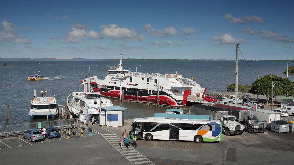 The current Toondah Harbour ferry terminal 