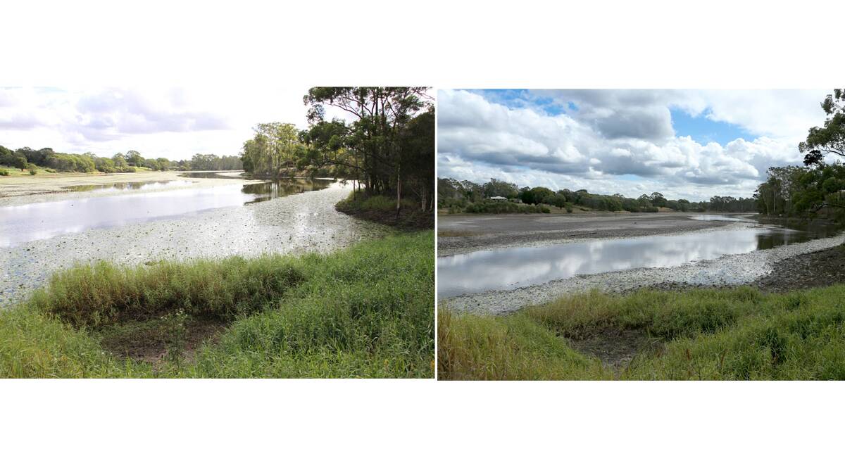 Spot the difference : LEFT: May 22, 2014: RIGHT July 21, 2014 Leslie Harrison Dam