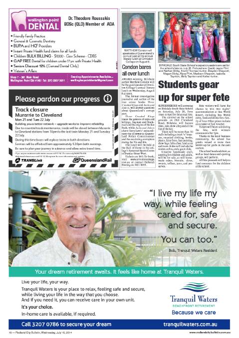 Redland City Bulletin, Wednesday, July 16, 2014