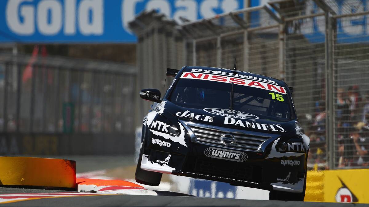 David Russell drives the #15 Jack Daniel's Racing Nissanat the Surfers Paradise Street Circuit . (Photo by Chris Hyde/Getty Images)