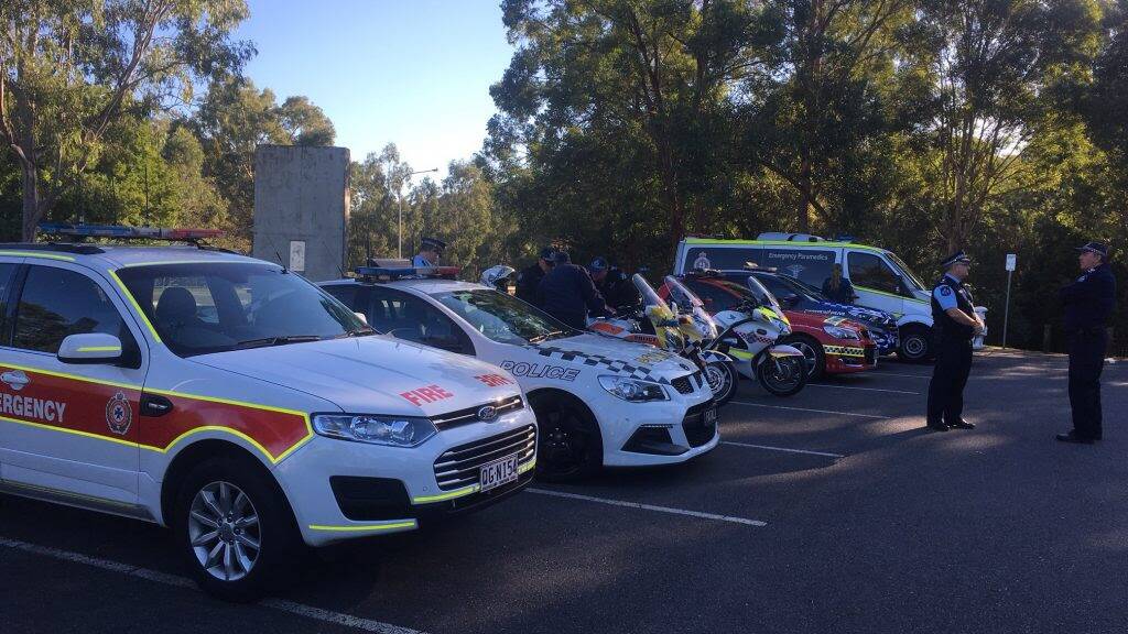COLD SNAP: Emergency services came together last week to launch the Queensland Police Service winter school holiday operation. Photo: Supplied