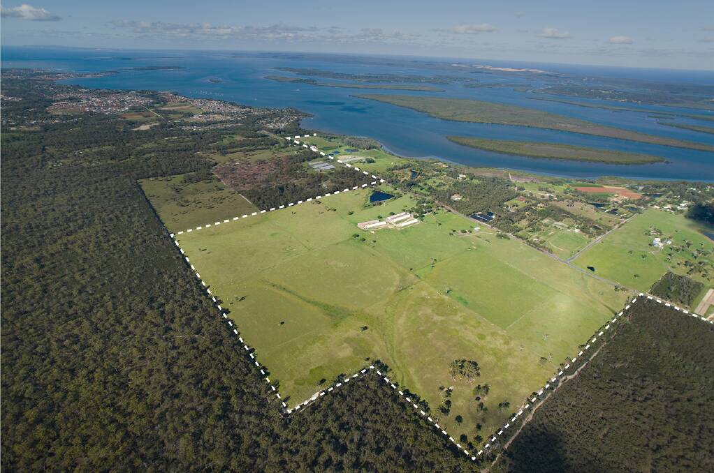 An aerial view of the Shoreline project on Serpentine Creek Road, Redland Bay.