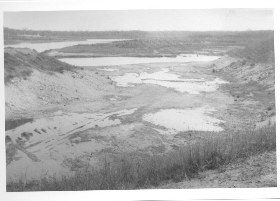 The empty dam around 1969.