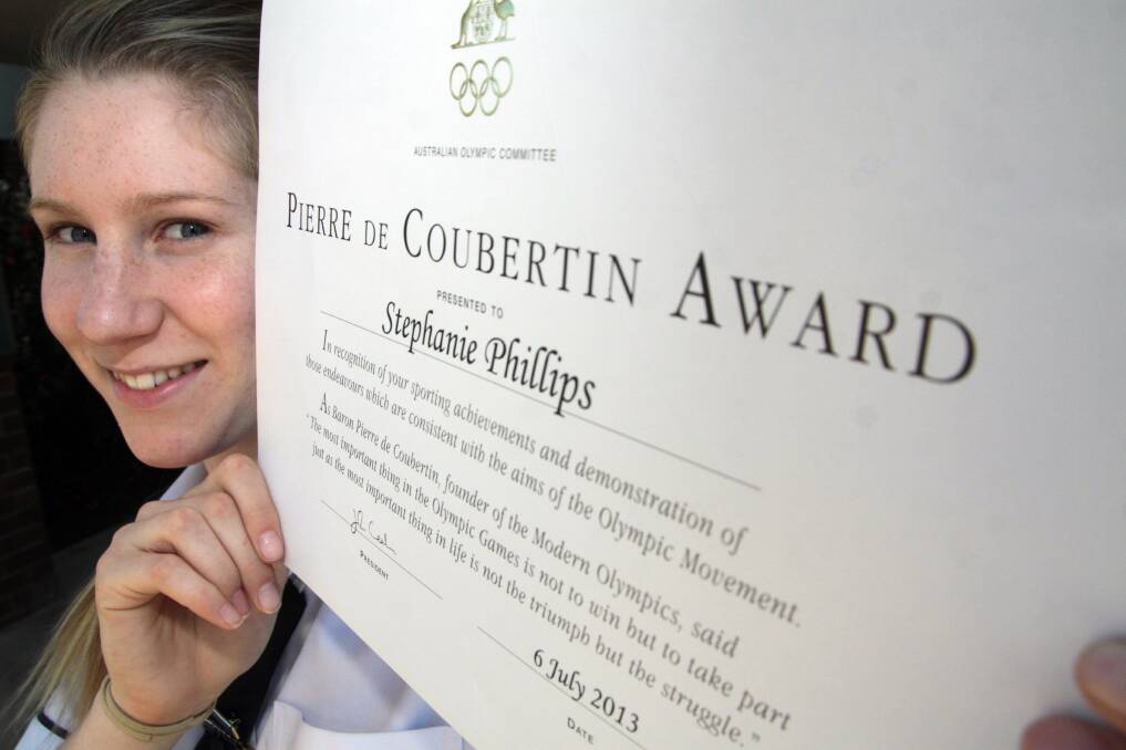 AUGUST: Stephanie Phillips has received the Pierre de Coubertin award for volleyball. Photo by Chris McCormack