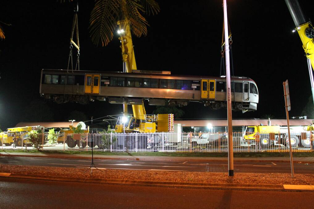 JANUARY: A Queensland Rail train slams into Cleveland train station on January 31. Photo: Brian Hurst 