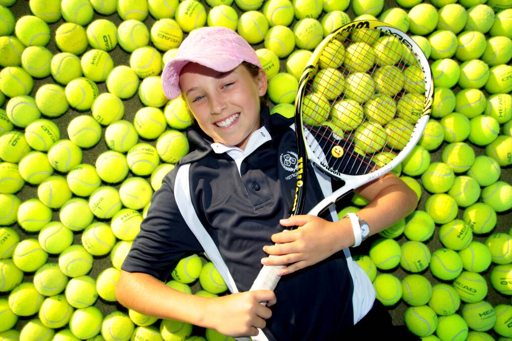 AUGUST: Chelsea Groundwater, 12 of Redland Bay has made the Queensland Tennis Team. Photo by Chris McCormack