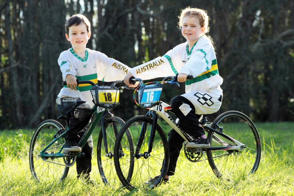 JULY: Bailey and Sacha Mills competed in the BMX World Championships in New Zealand recently. Photo by Chris McCormack
