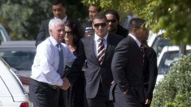 MARCH: Cleveland paid tribute to under-20 NRL star from West Tigers Mosese Fotuaika at a service in Cleveland.