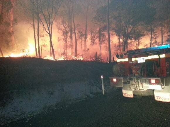 Fire rages at North Stradbroke Island on Friday, January 3. Photo: Grant Spicer 