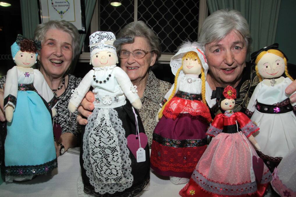 JULY: Salford Waters - Kingfisher Art Show - Salford Waters residents Betty McArthur, Joan Hall and Clare Douglas sell the handmade dolls made by resident Janet Box . Photo by Chris McCormack