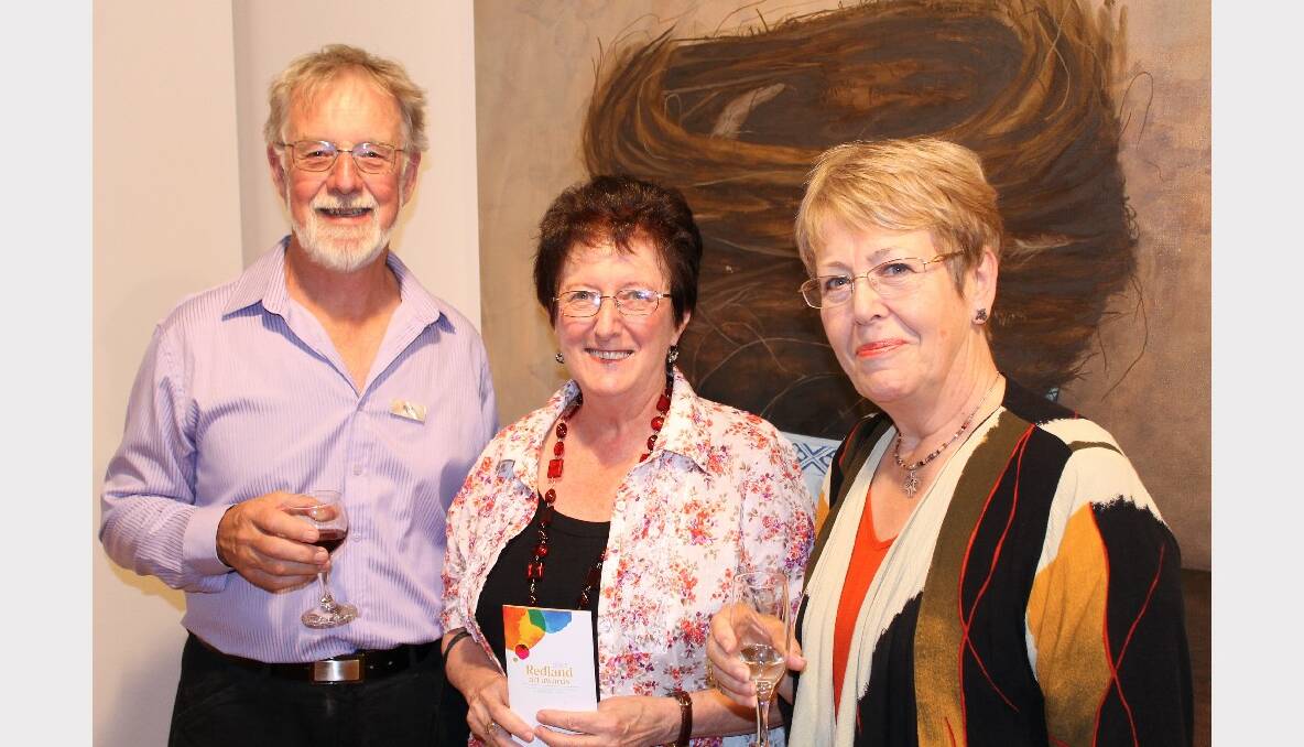 Phil; Robinson, Gloria Dietz-Kierbon and May Sheppard at the official opening of the Redland Art Awards.
