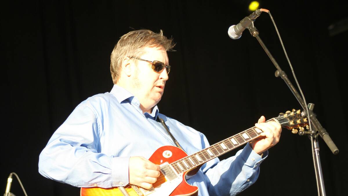Jeremy Oxley and the Sunnyboys on stage at A Day on the Green at Sirromet Winery, Mount Cotton in February this year.  Photo Brian Hurst