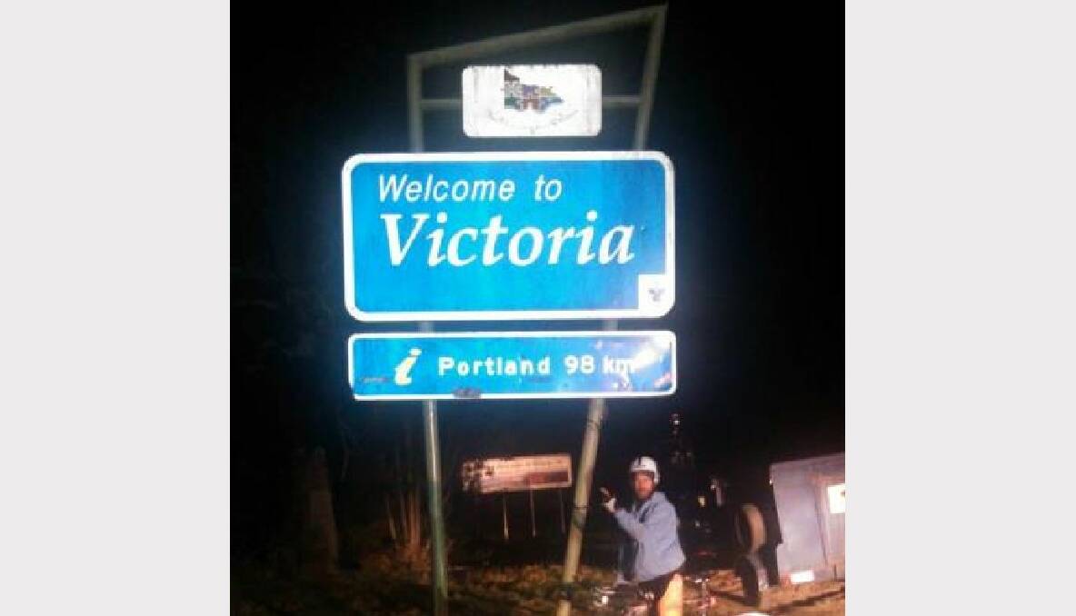 Crossing into Victoria