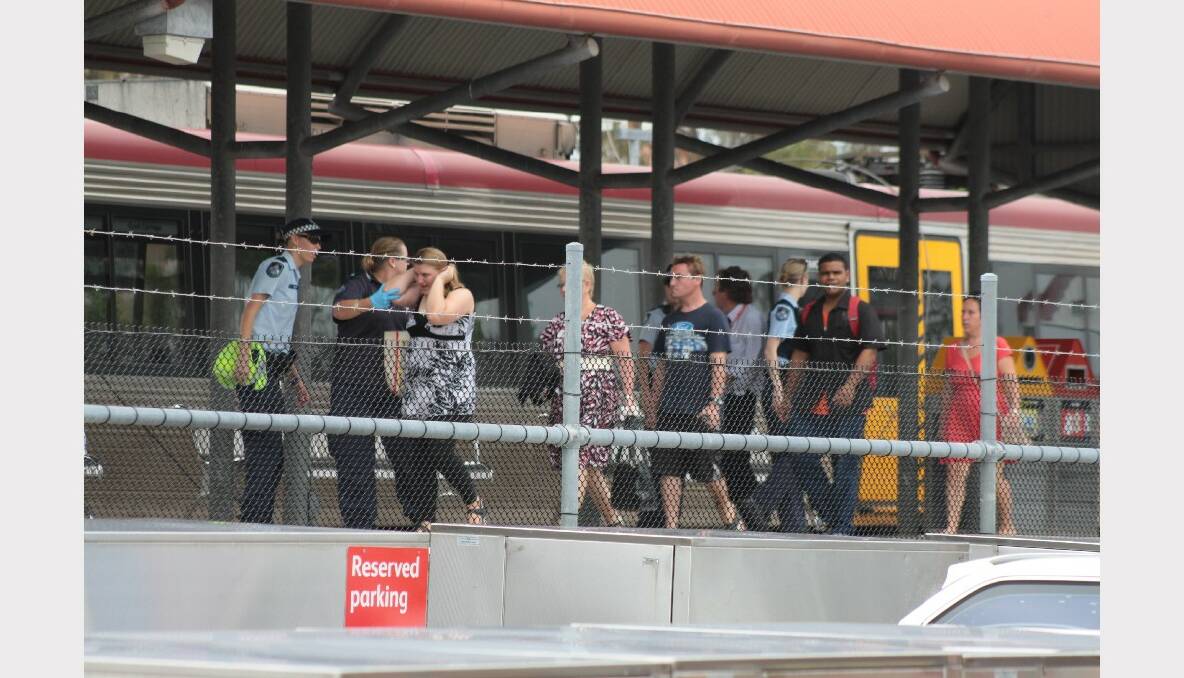 The scene at Cleveland railway station after a terminating train overshot the end of the line and crashed into the station building. Photo: Chris McCormack