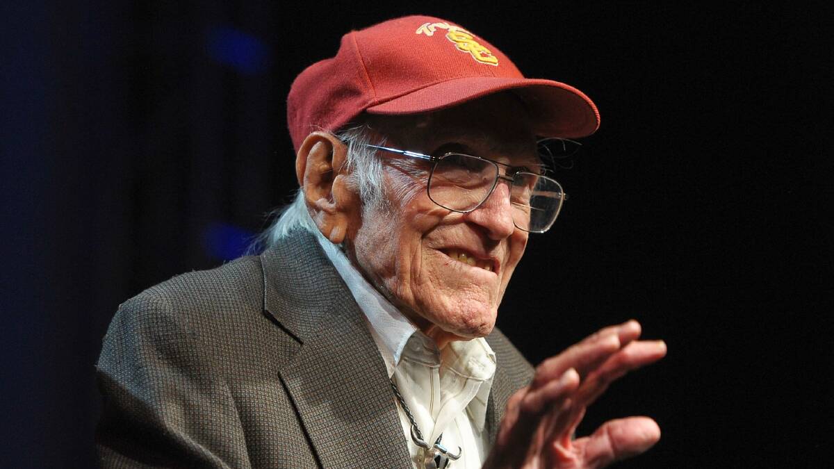 The real life Lou Zamperini, 96 . the man which the film Unbroken is based on. (Getty Images)