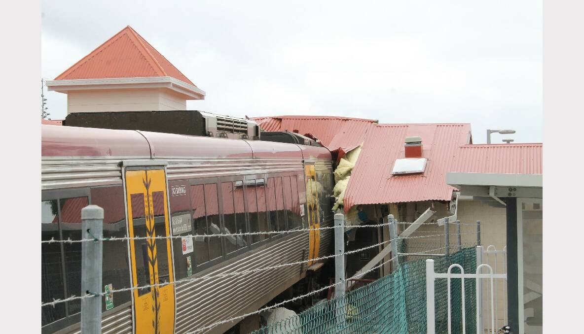 First photos of a train that crashed into Cleveland Station.