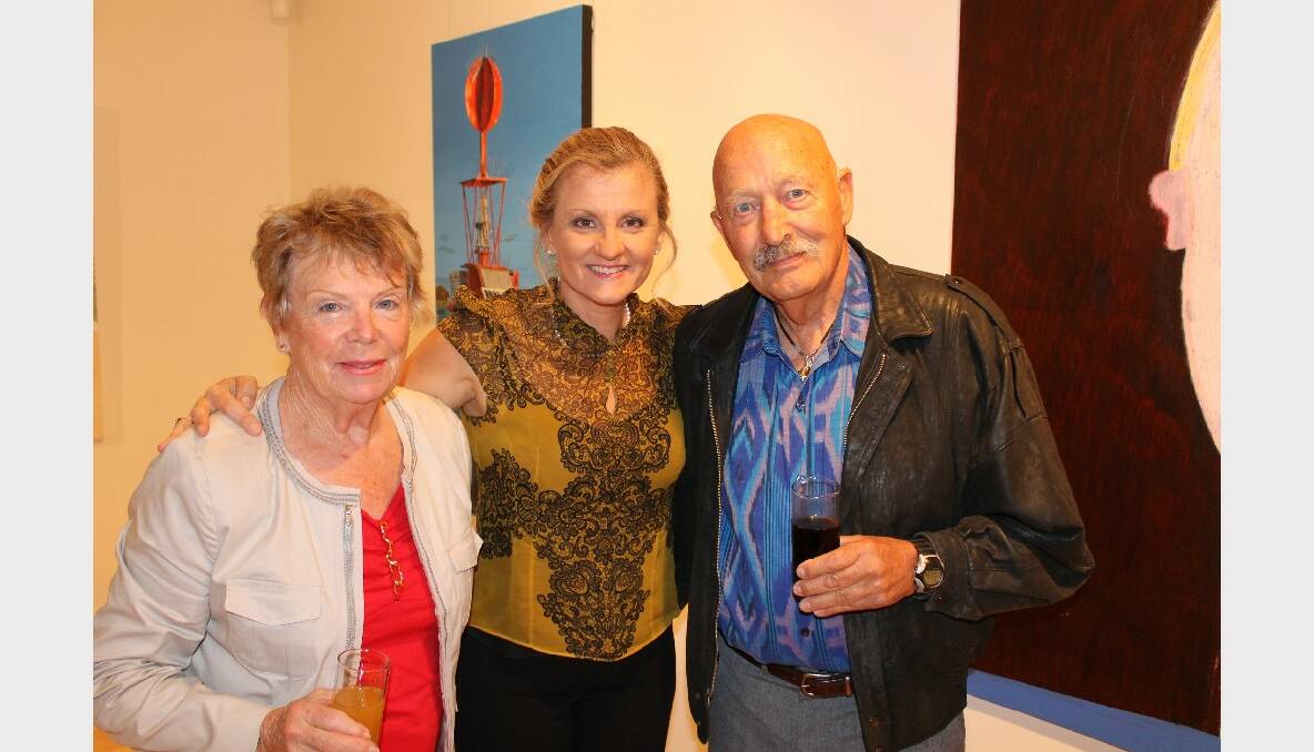 Joan Hurtado, Mayor Redland Karen Williams and David Hurtado at the official opening of the Redland Art Awards.