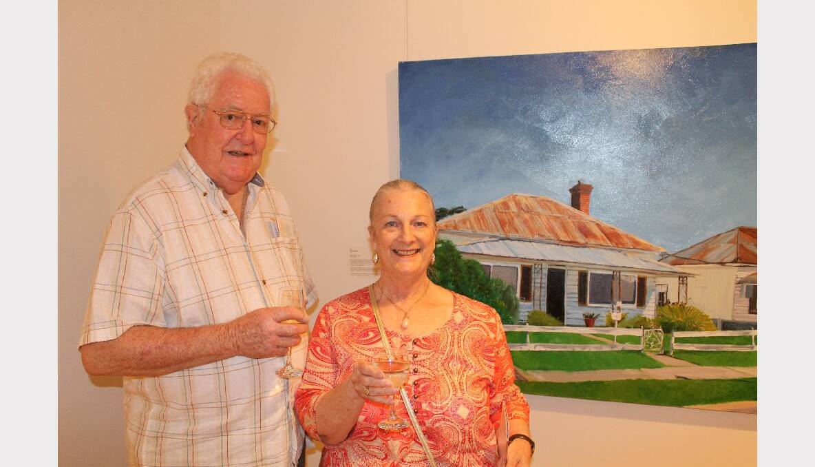 Myann Burrows and Robert Quail at the official opening of the Redland Art Awards.