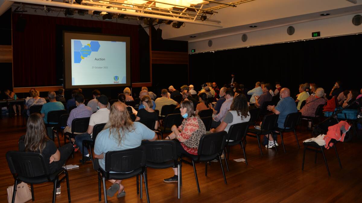 BIDDING WAR: About 60 people came to the Redland City Council's overdue rates auction at RPAC on October 27.