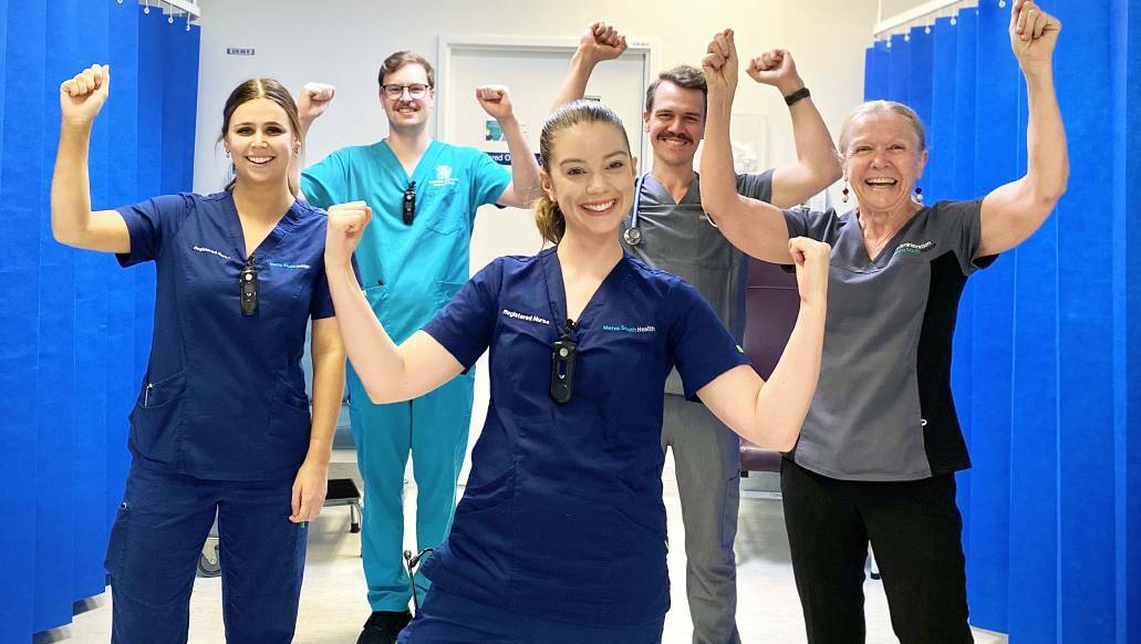  SIGH OF RELIEF: Redland Hospital emergency staff are pretty chuffed at local vaccination results. A total of 91.9 per cent of Redland residents have had their first vaccination.