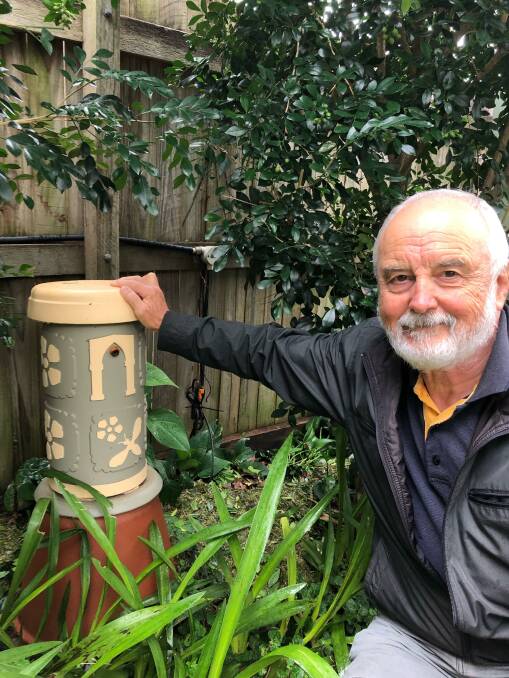 BUZZ ABOUT: Much of John Klumpp's interest in stingless beekeeping focuses on building artificial hives. Picture: supplied.