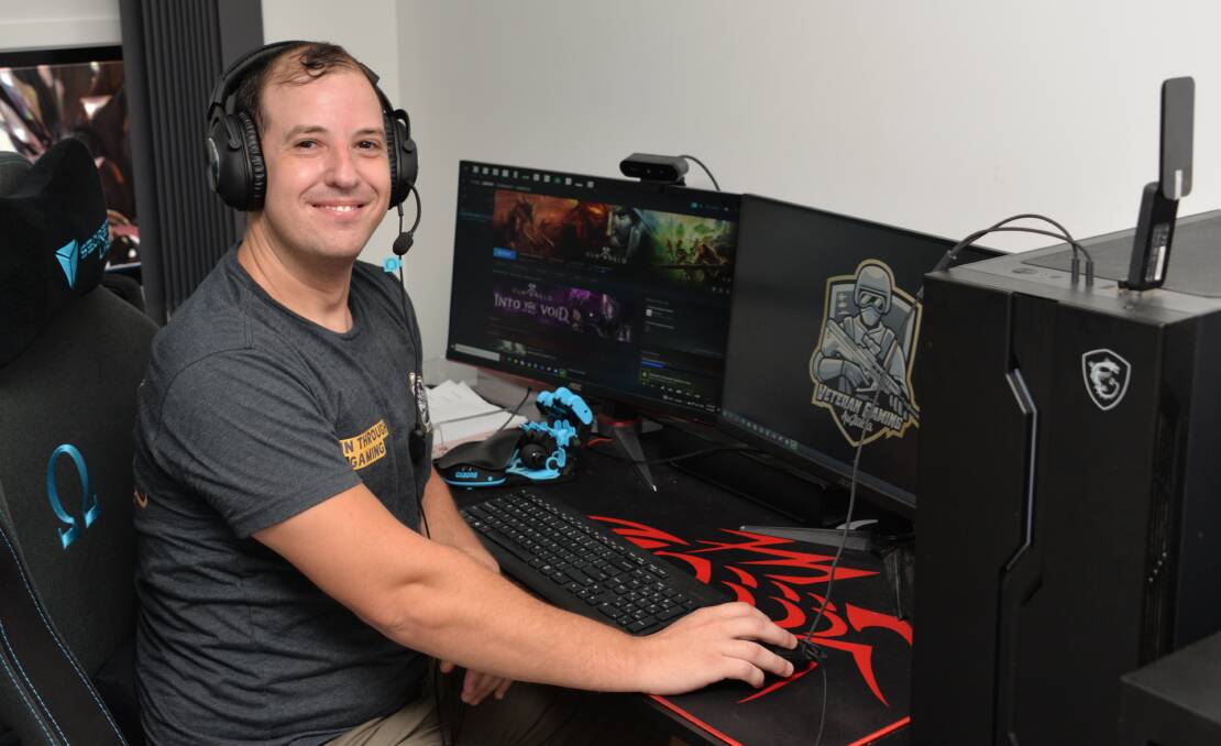 LEVEL UP: Victoria Point ADF veteran Samuel Harris created Veteran Gaming Australia to help fellow service personnel stay in touch with their mates and make new connections.