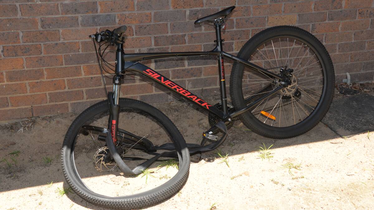 COLLISION: Police allege a motorcyclist collided with a cyclist at Capalaba this morning which crushed the bycicle's front wheel.