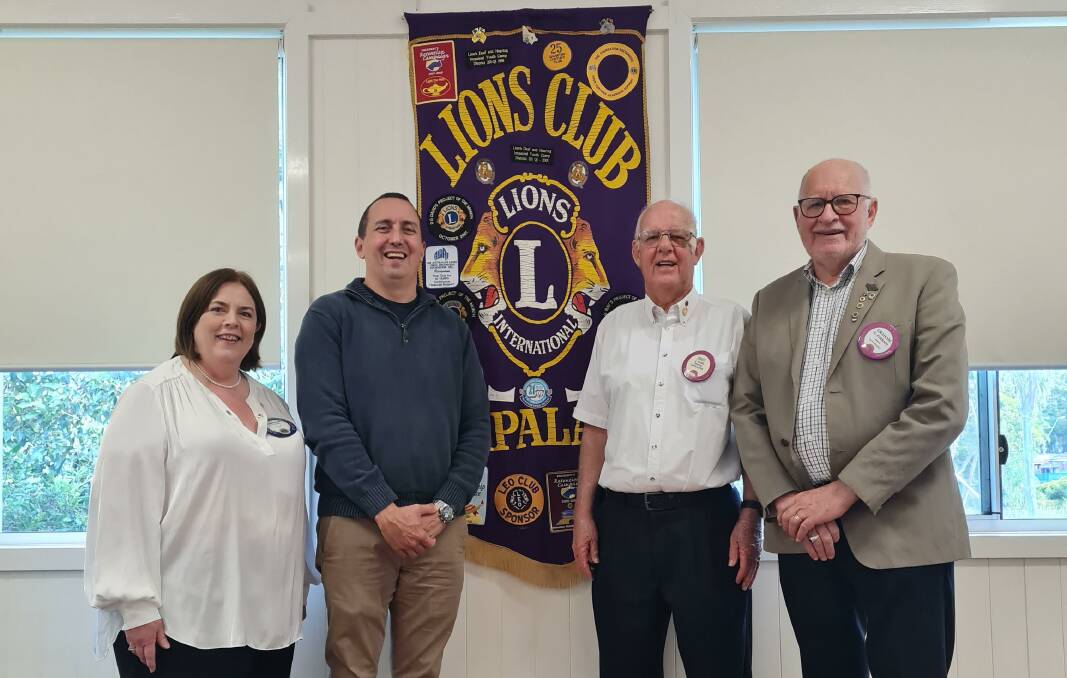 LION PRIDE: Current president Christine Cufflin, State member for Capalaba Don Brown, vice president John Gadd and immediate past president Graham Ericksen. Picture: supplied.