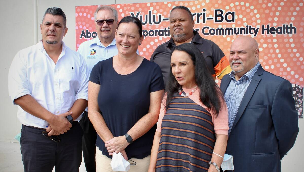 HEALTH HELP: Labor Bowman candidate Donisha Duff and shadow minister for Indigenous Australians Linda Burney made a $1.9 million election promise to support health infrastructure on North Stradbroke Island. Picture: supplied.