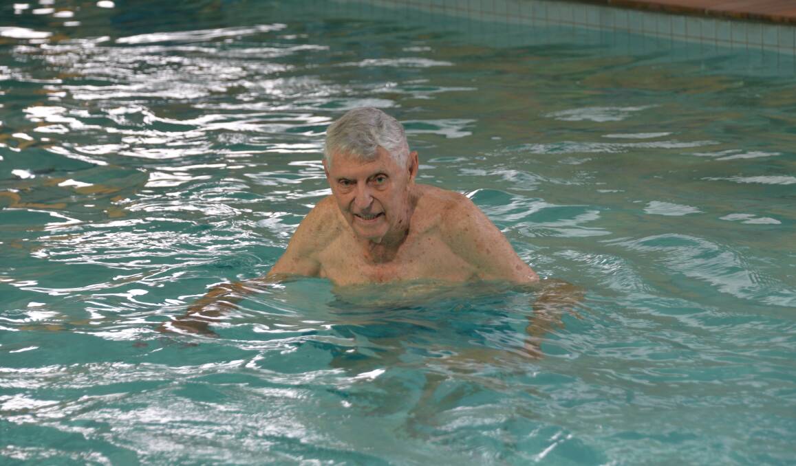 AEROBICS: Ray Armitage keeps fit with water aerobics classes with the Redlands University of the Third Age.