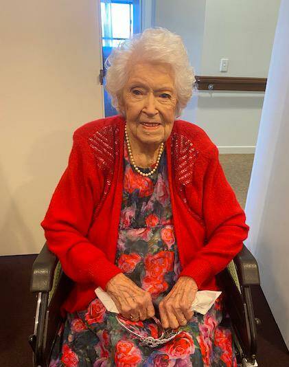 CENTENARIAN: Celia Heffenden celebrated her 100th birthday in May with friends.