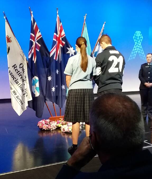 HONOURED: Students took part in a Police Remembrance Day service before the school holidays.