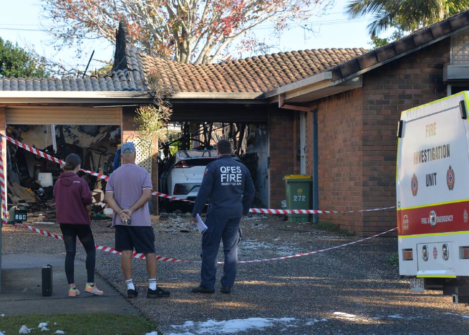 FIRE: A Wellington Point duplex went up in flames at 5.30pm last night.