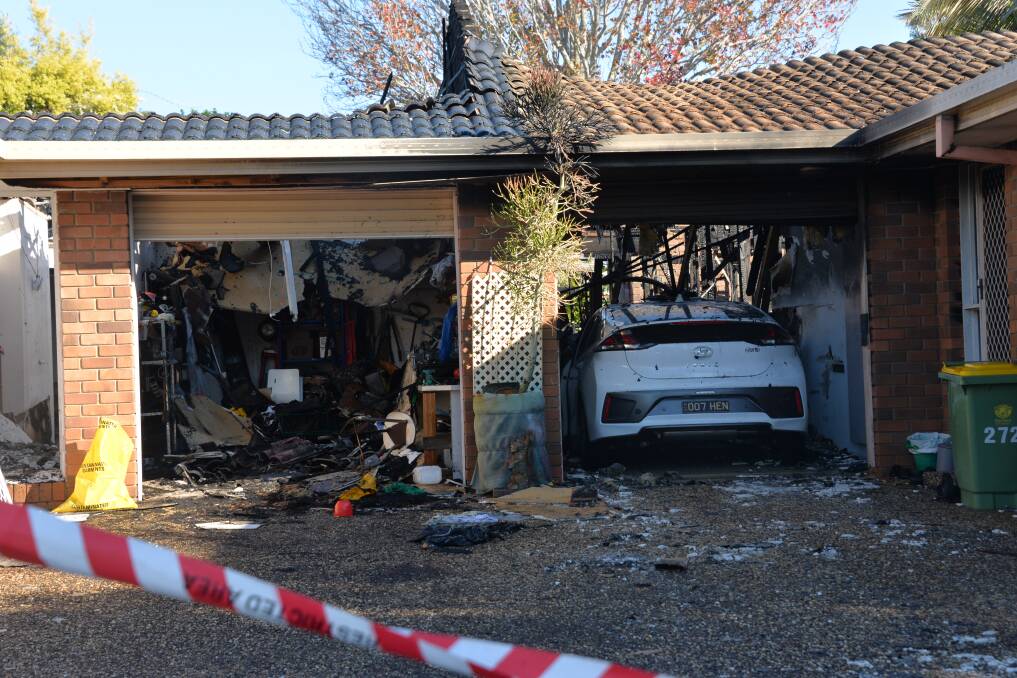 DESTROYED: The car was bought just two weeks before the devestating fire.