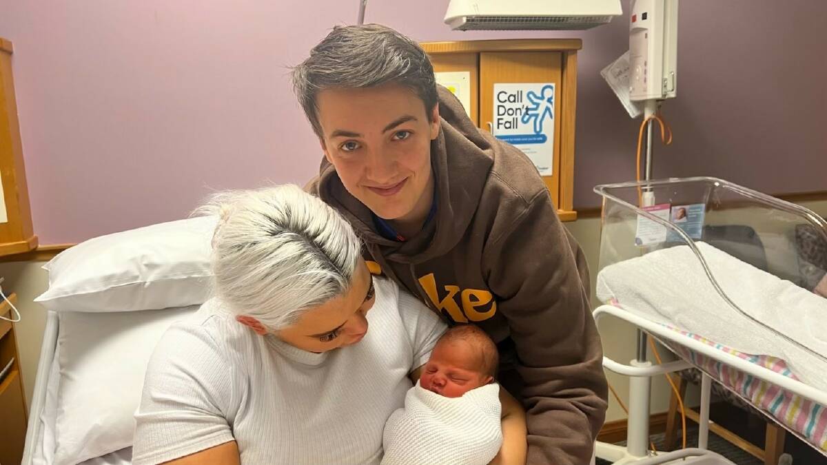 Rachel Boreham and Dekan Westerberg welcomed baby boy Kaelyn Maysen in last week's baby boom at Mater Private Hospital Redland. Picture supplied.