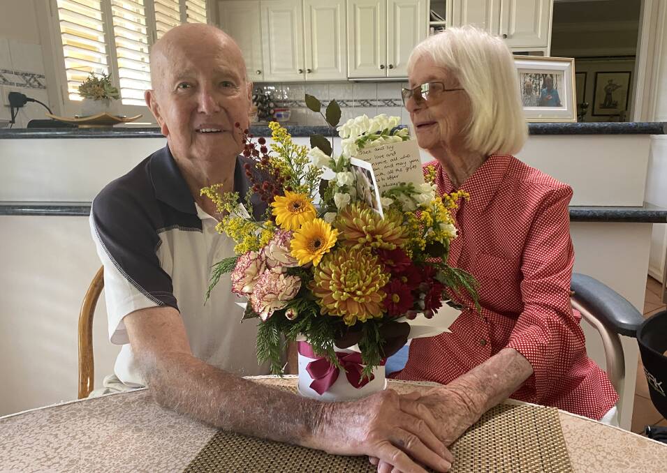 FIRST LOVE: Thornlands couple Jack, 93, and Ivy Carter,88, have celebrated a marriage milestone after 70 years together.